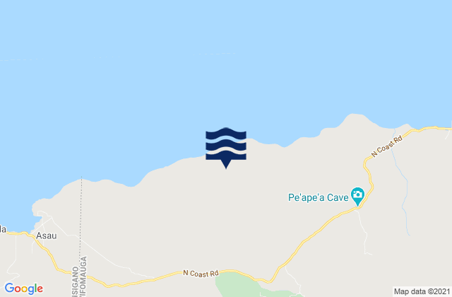 Karte der Gezeiten A’opo, Samoa