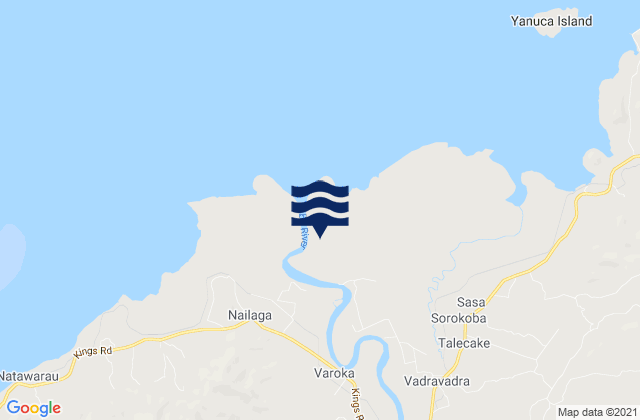Karte der Gezeiten Ba, Fiji