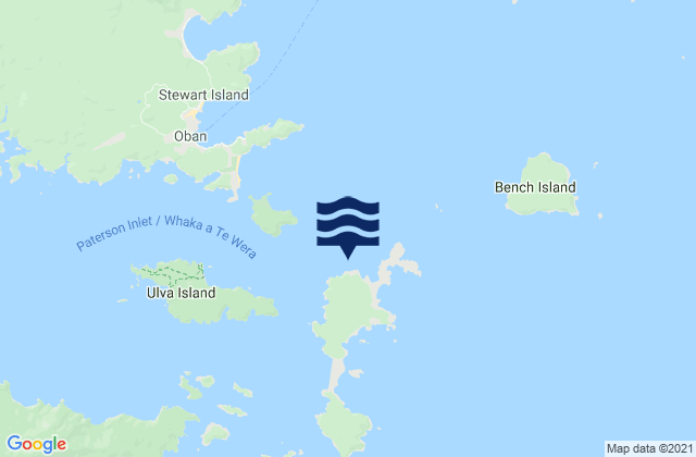 Karte der Gezeiten Back Beach, New Zealand