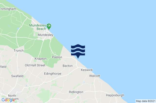 Karte der Gezeiten Bacton Beach, United Kingdom