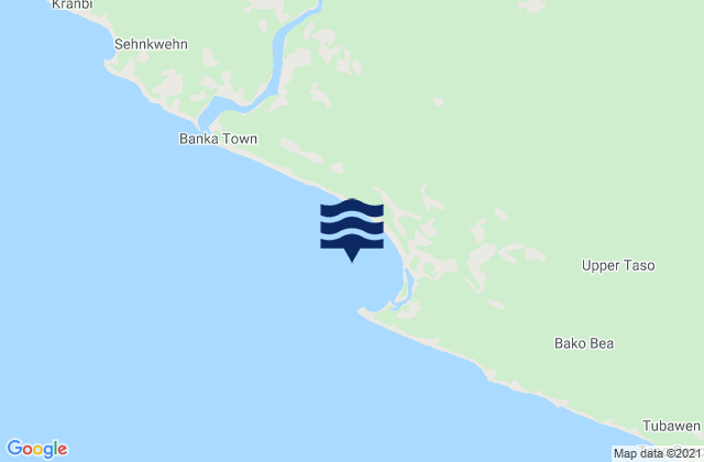 Karte der Gezeiten Bafu Bay, Liberia