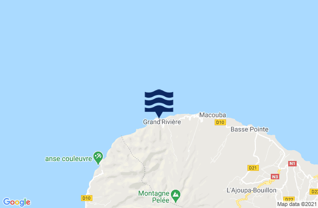 Karte der Gezeiten Bagasse, Martinique