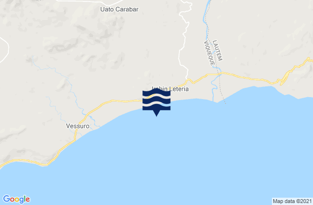 Karte der Gezeiten Baguia, Timor Leste
