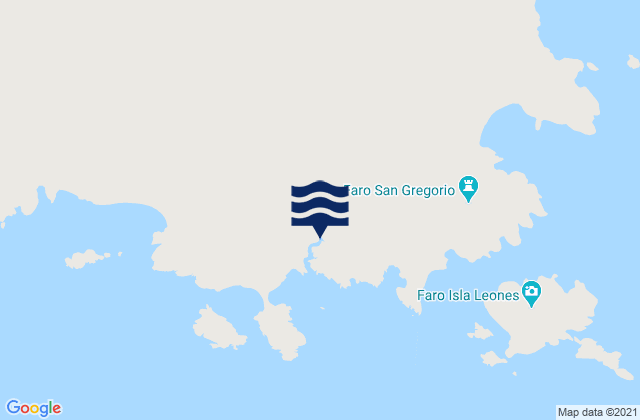Karte der Gezeiten Bahia Gil (Caleta Horno), Argentina