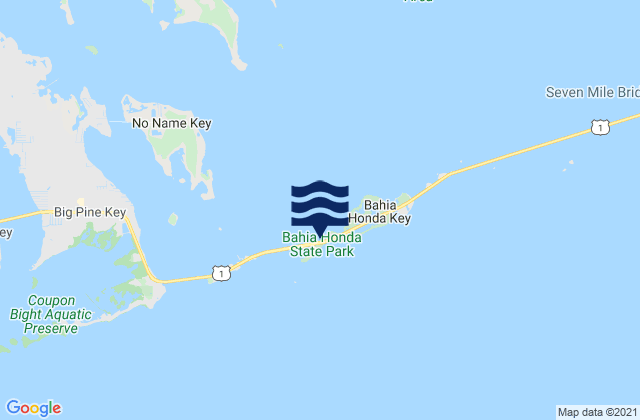 Karte der Gezeiten Bahia Honda Key (Bridge), United States