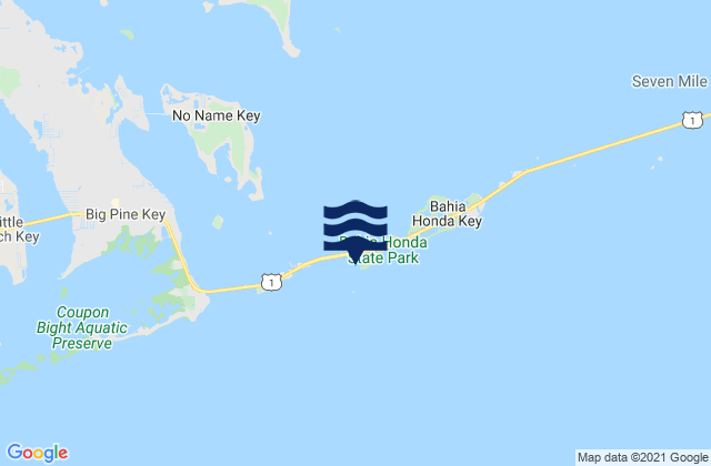 Karte der Gezeiten Bahia Honda Key Bahia Honda Channel, United States