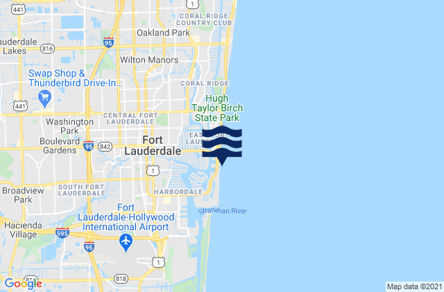 Karte der Gezeiten Bahia Mar Yacht Club, United States