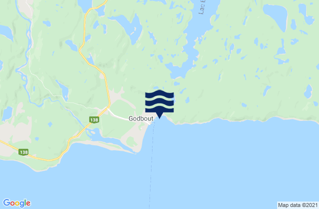 Karte der Gezeiten Baie de Godbout, Canada