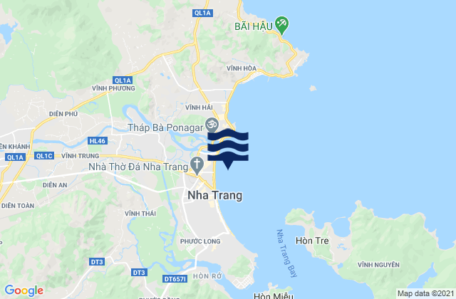 Karte der Gezeiten Baie de Nha Trang, Vietnam