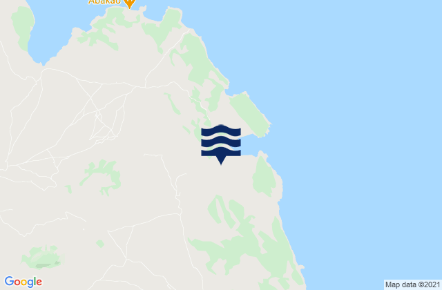 Karte der Gezeiten Baie de Rigny, Madagascar