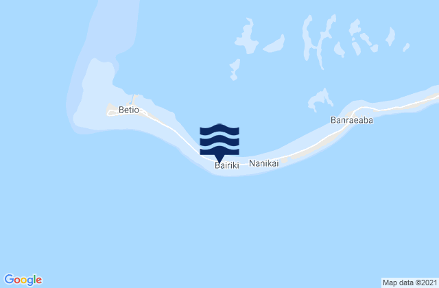 Karte der Gezeiten Bairiki Village, Kiribati