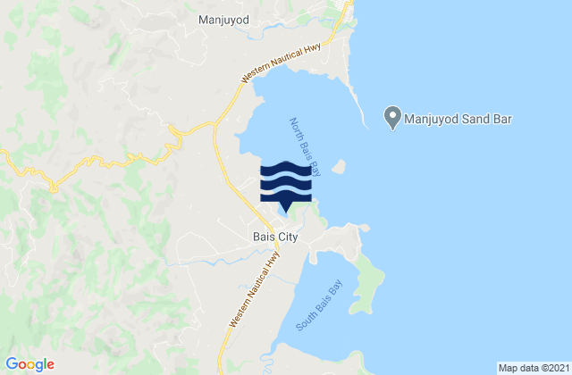 Karte der Gezeiten Bais, Philippines