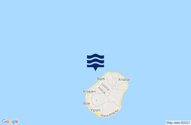Karte der Gezeiten Baiti District, Nauru