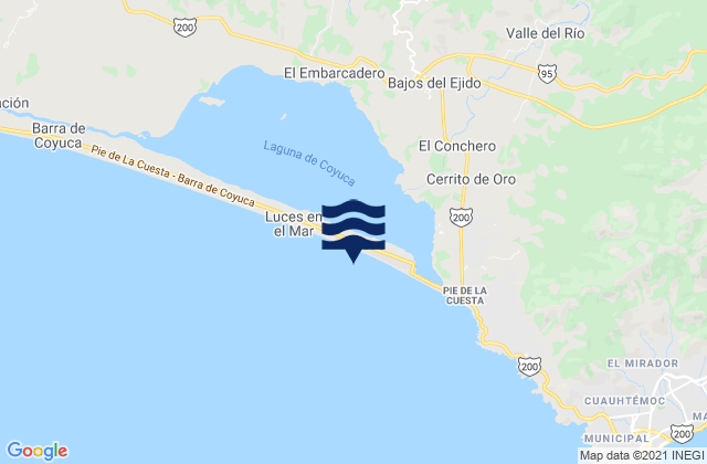Karte der Gezeiten Bajos del Ejido, Mexico