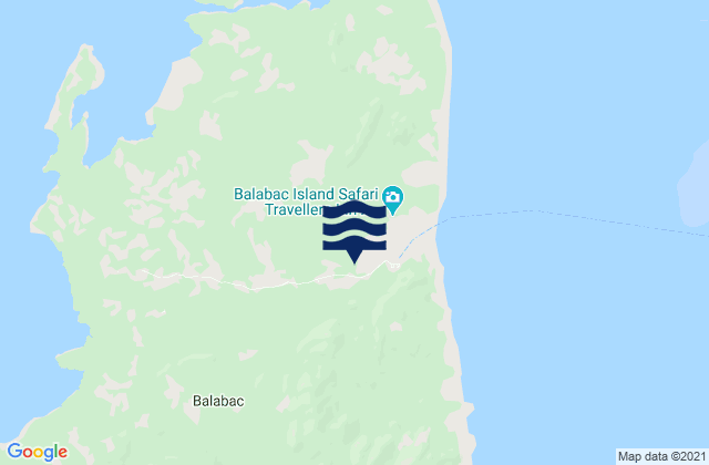Karte der Gezeiten Balabac, Philippines
