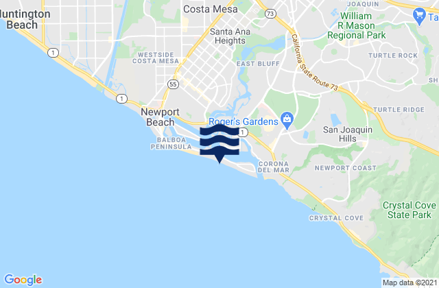 Karte der Gezeiten Balboa Pier (Newport Beach), United States
