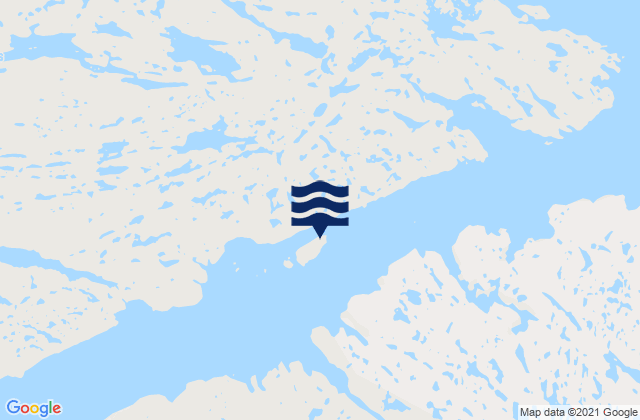 Karte der Gezeiten Baleen Island, Canada