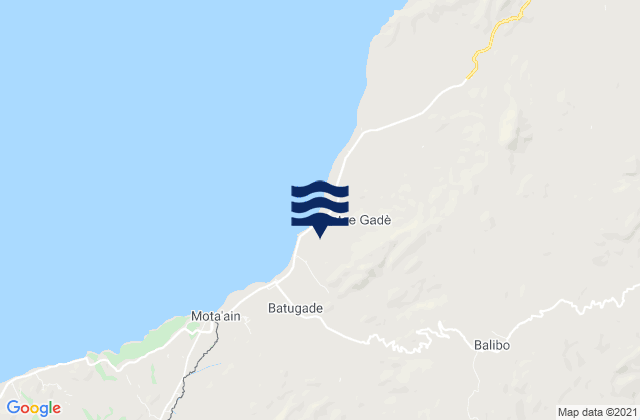 Karte der Gezeiten Balibo, Timor Leste