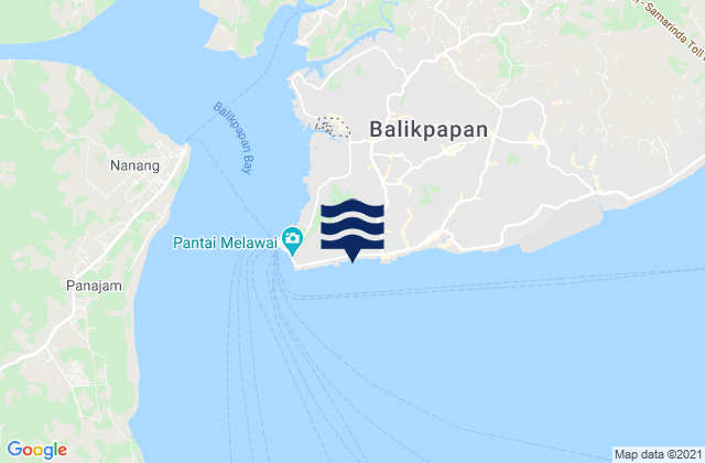 Karte der Gezeiten Balikpapan, Indonesia