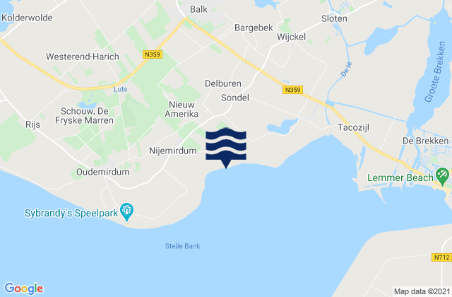 Karte der Gezeiten Balk, Netherlands