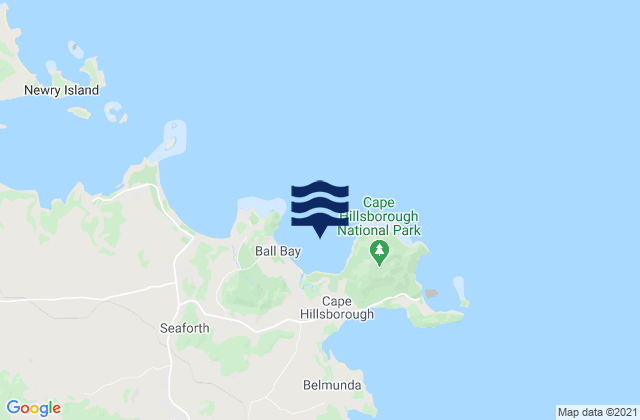 Karte der Gezeiten Ball Bay, Australia