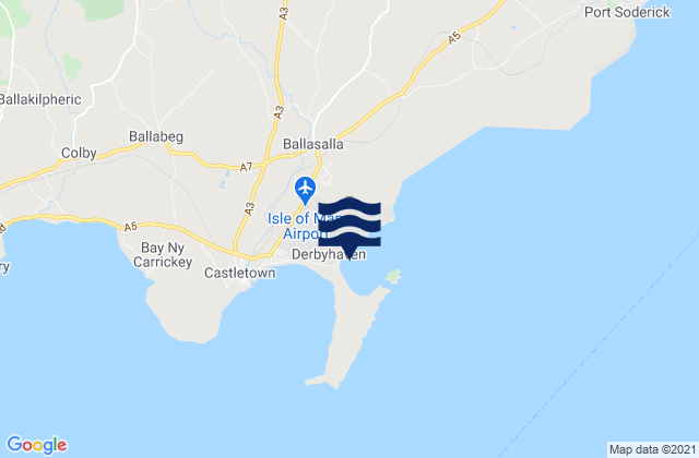 Karte der Gezeiten Ballasalla, Isle of Man