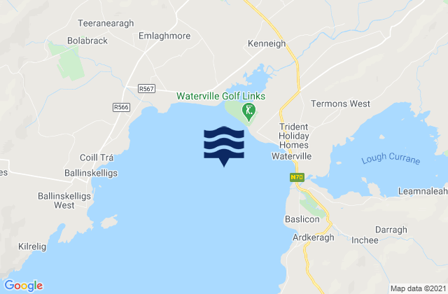 Karte der Gezeiten Ballinskelligs Bay, Ireland