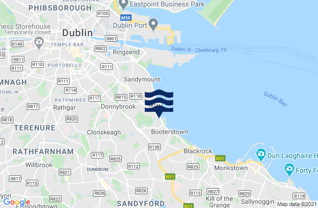Karte der Gezeiten Ballinteer, Ireland