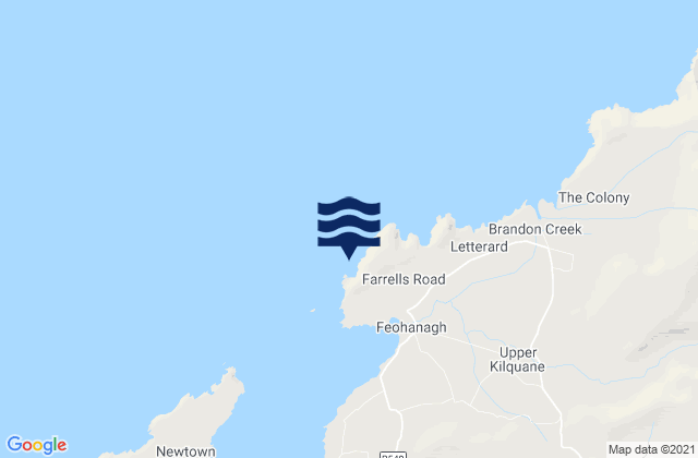 Karte der Gezeiten Ballydavid Head, Ireland