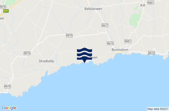 Karte der Gezeiten Ballydowane Bay, Ireland