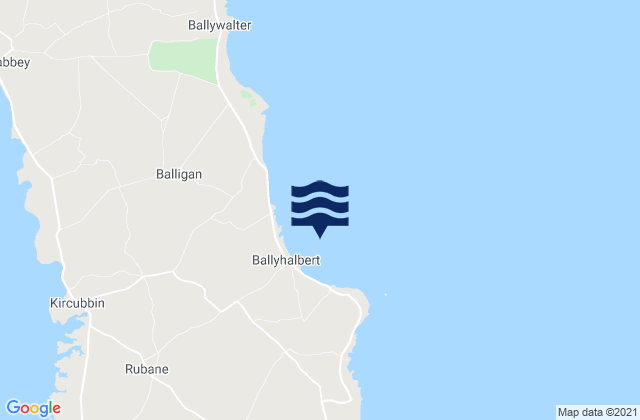 Karte der Gezeiten Ballyhalbert Bay, United Kingdom