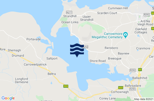Karte der Gezeiten Ballysadare Bay, Ireland