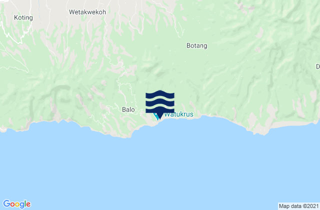 Karte der Gezeiten Baluk, Indonesia