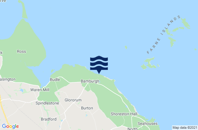 Karte der Gezeiten Bamburgh Beach, United Kingdom