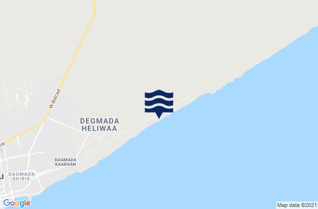 Karte der Gezeiten Banadir, Somalia