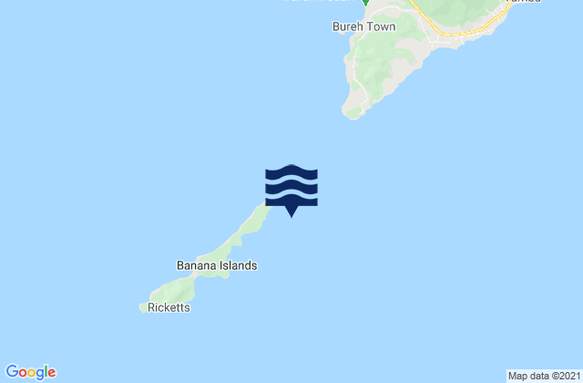 Karte der Gezeiten Banana Islands, Sierra Leone