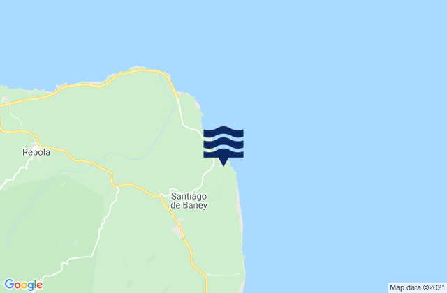 Karte der Gezeiten Baney, Equatorial Guinea
