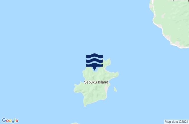 Karte der Gezeiten Bangkai Anchorage Sebuku Island, Indonesia