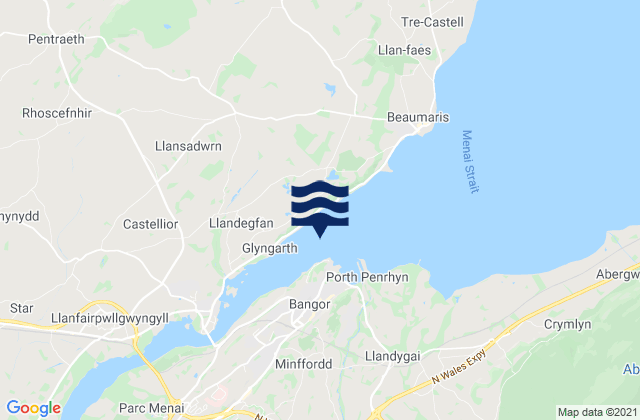 Karte der Gezeiten Bangor Pier, United Kingdom