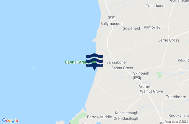 Karte der Gezeiten Banna Beach, Ireland