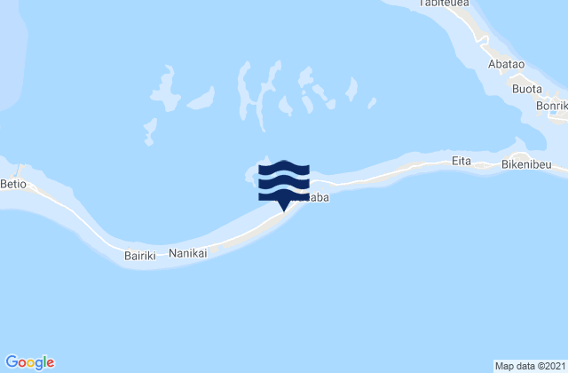 Karte der Gezeiten Banraeaba Village, Kiribati