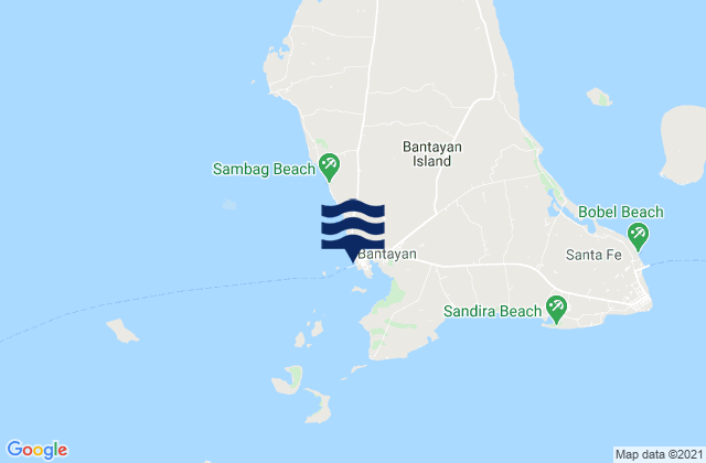 Karte der Gezeiten Bantayan (Bantayan Island), Philippines