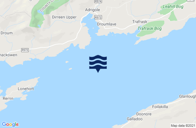 Karte der Gezeiten Bantry Bay, Ireland
