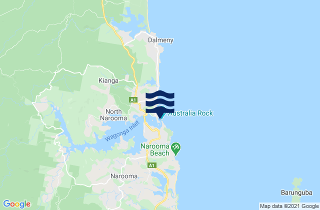 Karte der Gezeiten Bar Beach (Narooma), Australia