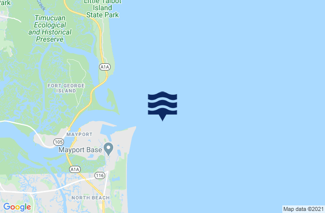 Karte der Gezeiten Bar Cut 0.6 n.mi. ENE of St. Johns Point, United States