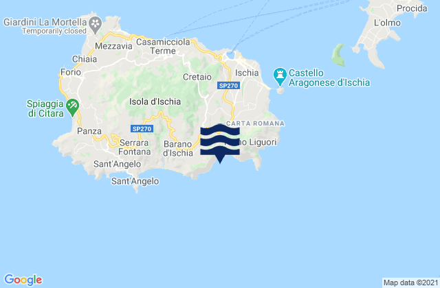 Karte der Gezeiten Barano d'Ischia, Italy