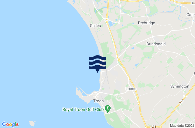 Karte der Gezeiten Barassie Beach, United Kingdom