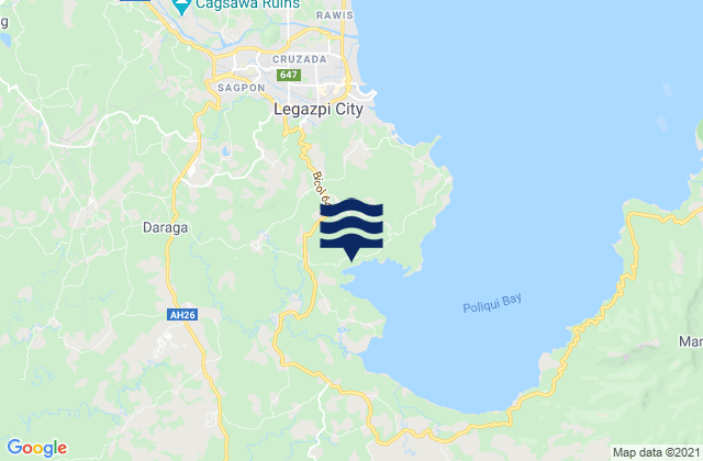 Karte der Gezeiten Barayong, Philippines
