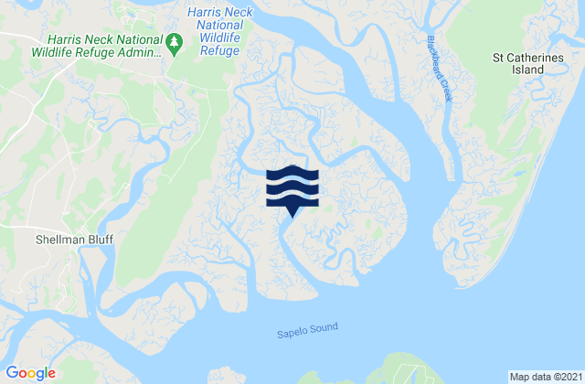 Karte der Gezeiten Barbour Island (Barbour Island River), United States