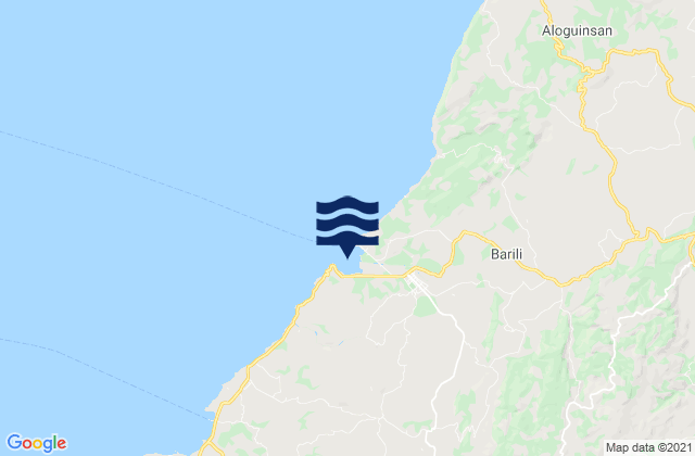 Karte der Gezeiten Barili Bay, Philippines